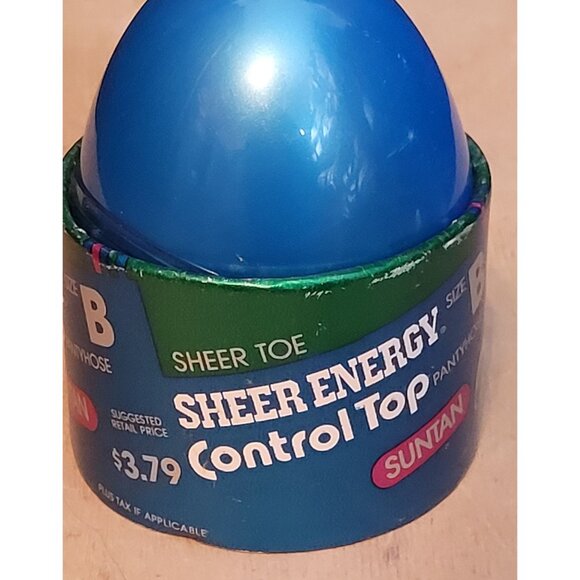 Vintage 1980s L'eggs Control Top Sheer Energy Suntan Size B Plastic Egg - Picture 1 of 4